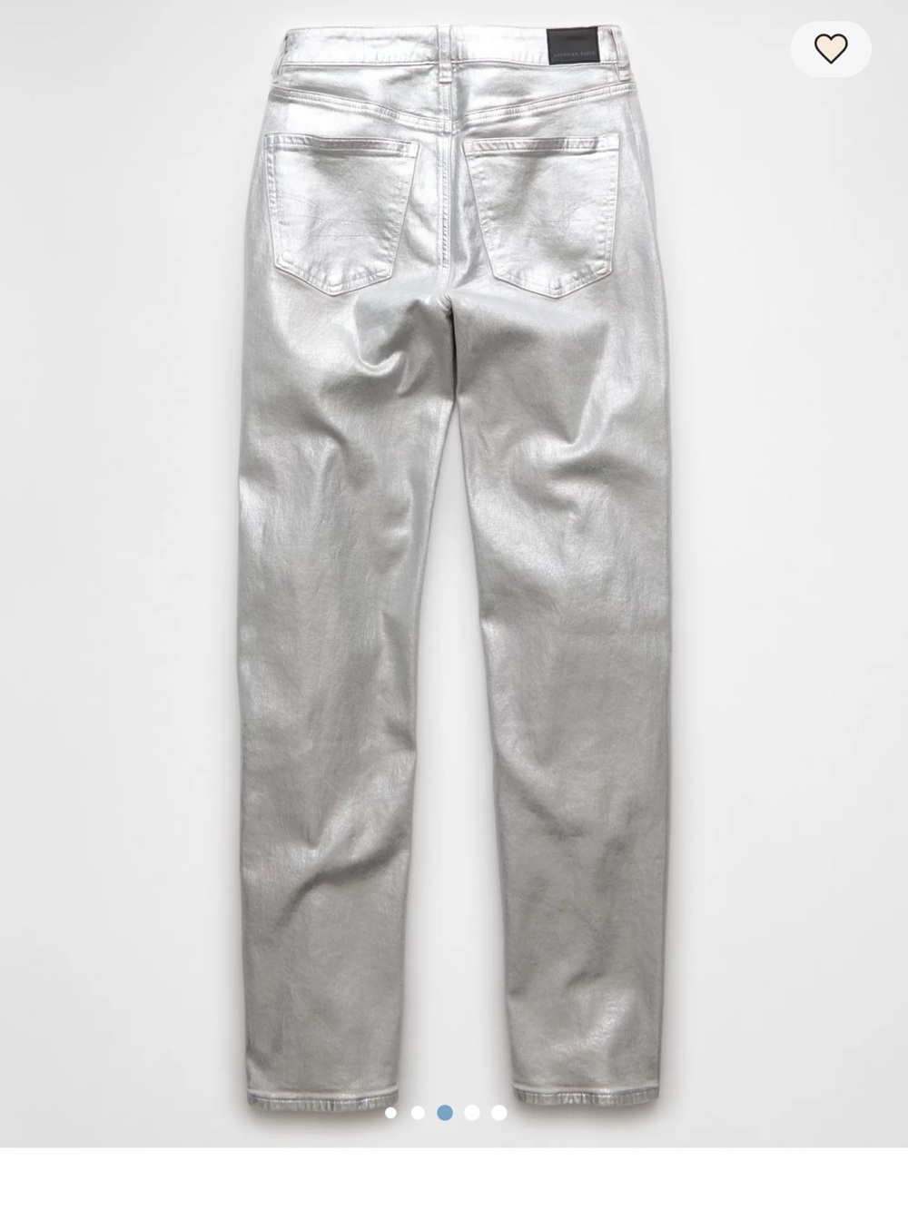 AE Stretch Metallic Super High-Waisted Baggy Straight Jean